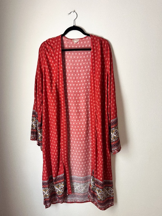 Hem & Thread Tops - Hem & Thread Boho Duster Kimono Cardigan Rayon Festival Layering Piece